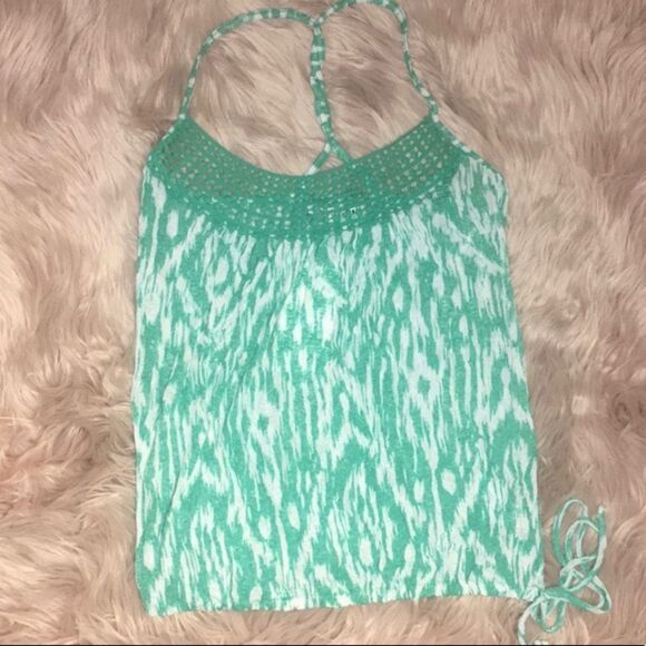 NWT Forever 21 Jade/Cream Knit Tank Top - Picture 2 of 3